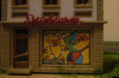 Spielwarenladen bei Tag